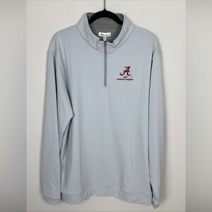 Alabama Crimson Tide 2020 National Champions Light Gray 1/4 Zip Pullover